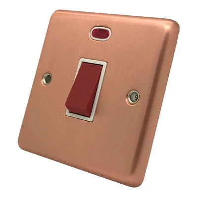 Timeless Classic Brushed Copper Cooker (45 Amp Double Pole) Switch