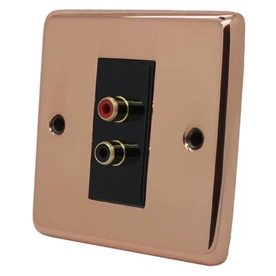 Timeless Classic Polished Copper Speaker Socket