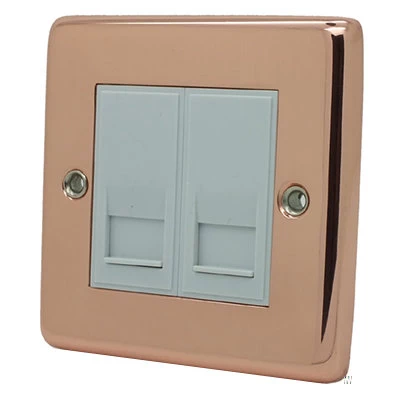 Timeless Classic Polished Copper Telephone Extension Socket