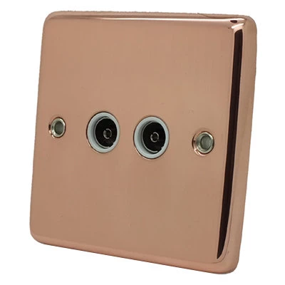 Timeless Classic Polished Copper TV Socket