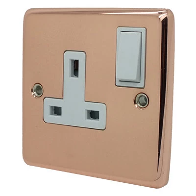 Timeless Classic Polished Copper Switched Plug Socket