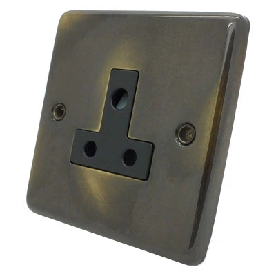 Timeless Aged Round Pin Unswitched Socket (For Lighting)