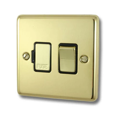 Timeless Polished Brass Switched Fused Spur