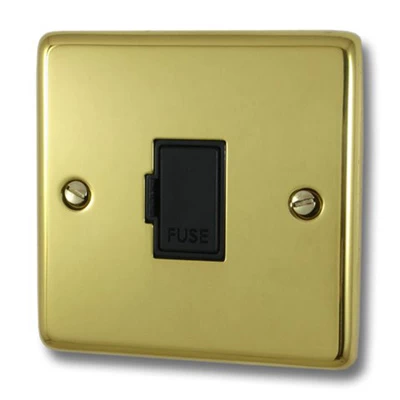 Timeless Polished Brass Unswitched Fused Spur