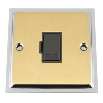 Doublet Satin Brass / Polished Chrome Edge Unswitched Fused Spur