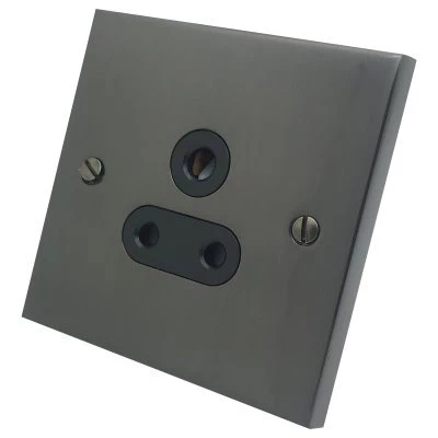 Edward Bronze Round Pin Unswitched Socket (For Lighting)