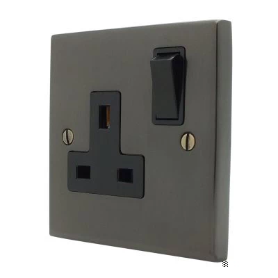 Edward Bronze Switched Plug Socket