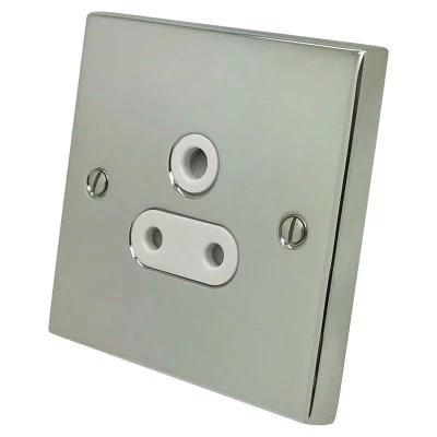 Edward Polished Chrome Round Pin Unswitched Socket (For Lighting)