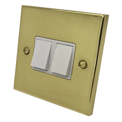 Edward Polished Brass Intermediate Switch and Light Switch Combination