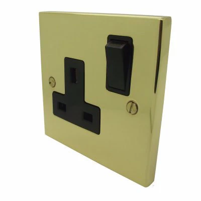 Edward Polished Brass Unswitched Fused Spur