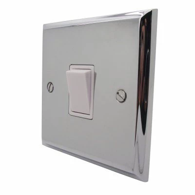 Style Polished Chrome Round Pin Unswitched Socket (For Lighting)