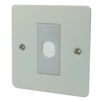 Flat White Flex Outlet Plate