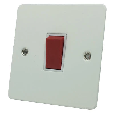 Flat White Cooker (45 Amp Double Pole) Switch