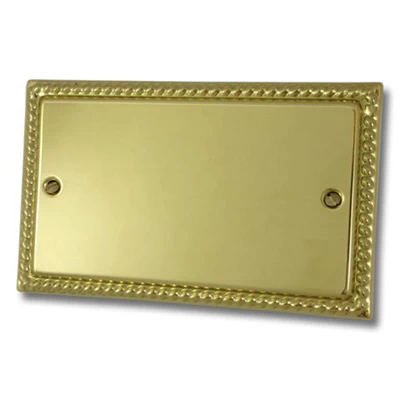 Rope Edge Polished Brass Blank Plate