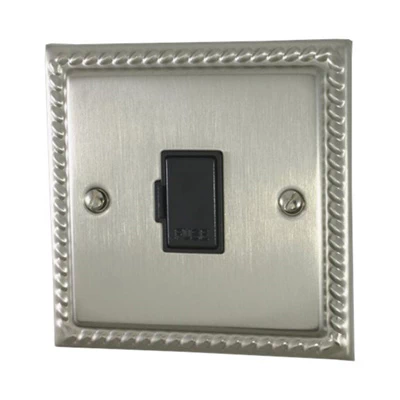 Rope Edge Satin Nickel Unswitched Fused Spur