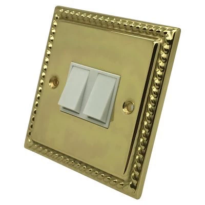 Rope Edge Classic Polished Brass Light Switch