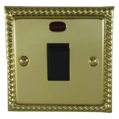 Rope Edge Classic Polished Brass 20 Amp Switch