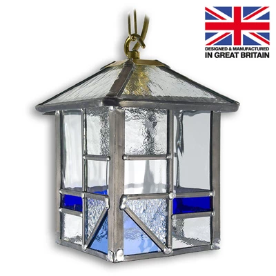 Lechlade Outdoor Leaded Pendant Light | Hanging Porch Light