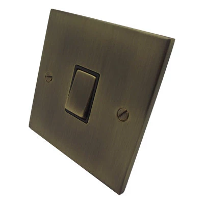 Trim Antique Brass Dimmer and Light Switch Combination