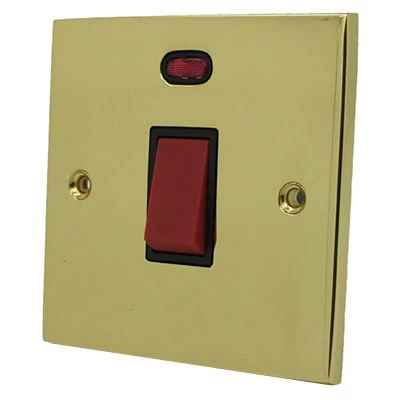 Trim Polished Brass Cooker (45 Amp Double Pole) Switch