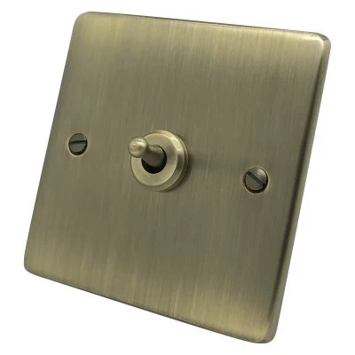 Trim Rounded Antique Brass Toggle (Dolly) Switch