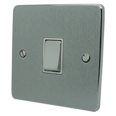 Trim Rounded Satin Chrome Intermediate Toggle Switch and Toggle Switch Combination