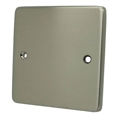 Trim Rounded Satin Nickel Blank Plate
