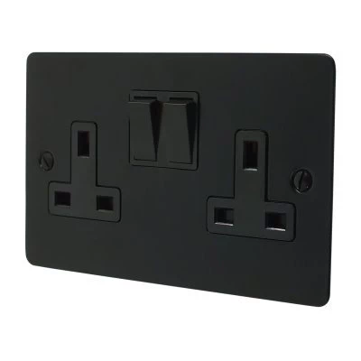 Flat Black Time Lag Staircase Switch