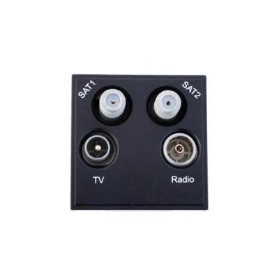 SAT1 / SAT2 / TV / Radio - Black AV (2 x SAT | TV | FM DAB) Module