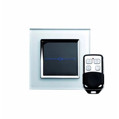 RetroTouch Crystal White Glass with Chrome Trim Touch Intermediate Light Switch