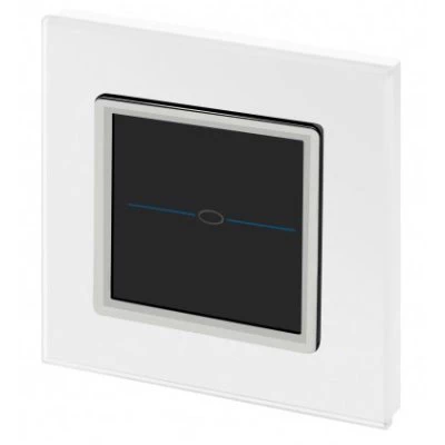 RetroTouch Crystal White Glass with Chrome Trim Touch Light Switch