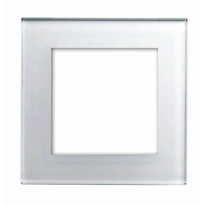 RetroTouch Crystal White Glass Modular Plate