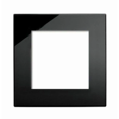 RetroTouch Crystal Black Glass Modular Plate