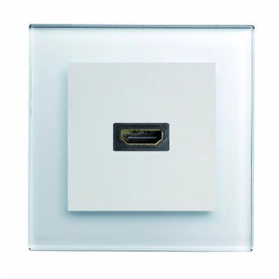 RetroTouch Crystal White Glass HDMI Socket