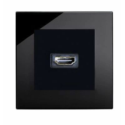 RetroTouch Crystal Black Glass HDMI Socket