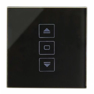 RetroTouch Crystal Black Glass Shutter Switch