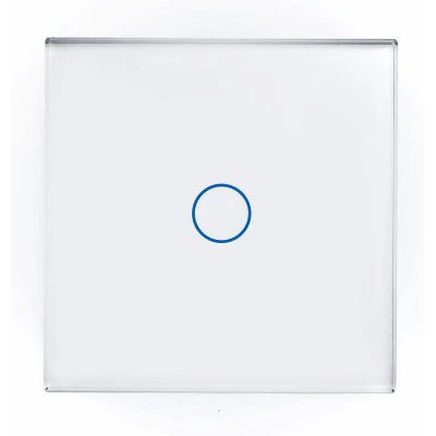 RetroTouch Crystal White Glass Touch Light Switch - Wireless