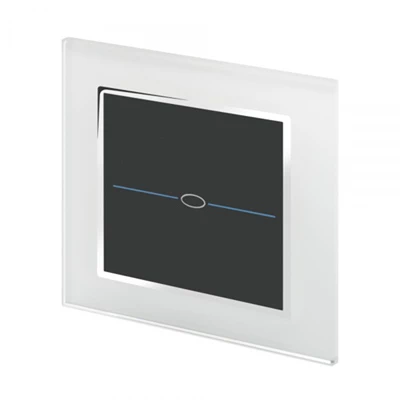 RetroTouch Crystal White Glass with Chrome Trim 20 Amp Switch