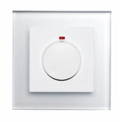 RetroTouch Crystal White Glass Rotary Dimmer