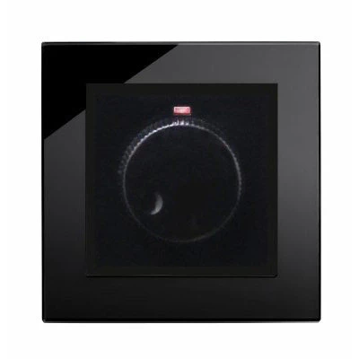 RetroTouch Crystal Black Glass Rotary Dimmer