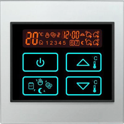 RetroTouch Crystal White Glass Thermostat Control