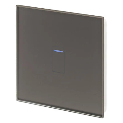 RetroTouch Crystal Crystal Grey Glass Touch Intermediate Light Switch