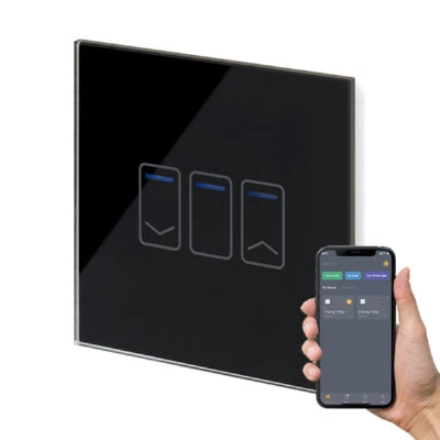 RetroTouch Crystal Crystal Black Glass WiFi Dimmer