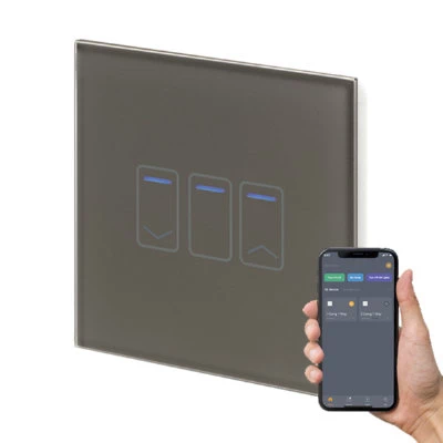 RetroTouch Crystal Crystal Grey Glass WiFi Dimmer