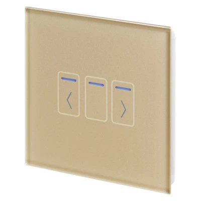 RetroTouch Crystal Crystal Brass Glass Shutter Switch