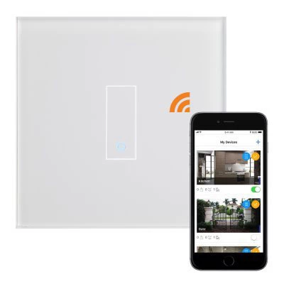 RetroTouch Crystal White Glass WiFi Switch