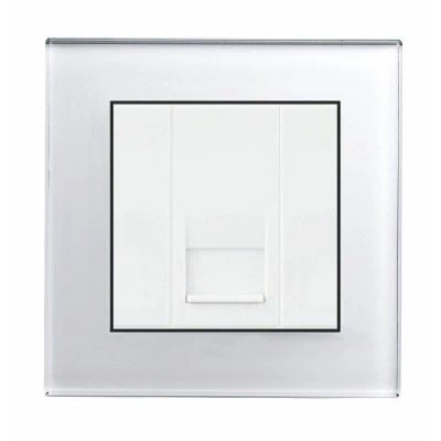 RetroTouch Crystal White Glass Telephone Master Socket