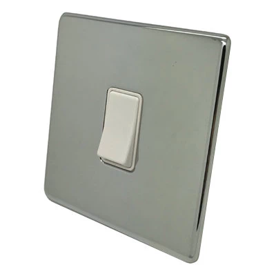 Smooth Classic Polished Chrome Intermediate Switch and Light Switch Combination