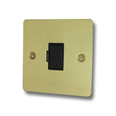 Slim Polished Brass Unswitched Fused Spur