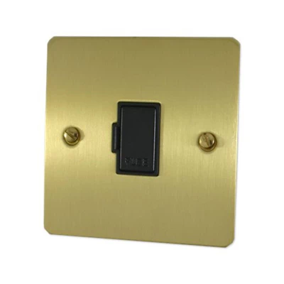 Slim Satin Brass Unswitched Fused Spur